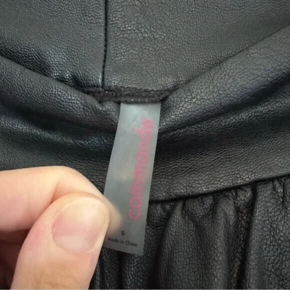 Commando Faux Leather Joggers in Black sz S - Picture 3 of 4